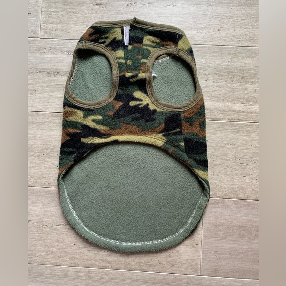 Camouflage Fleece Dog Jacket size S